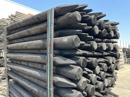 Dura 2 ronde palen bruine palen