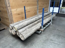 Ronde Wallaba palen van hardhout