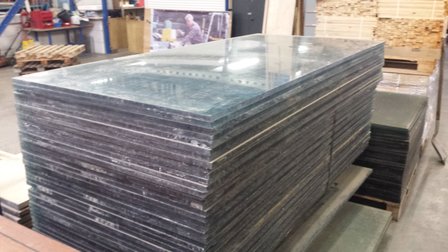 Gebruikte plexiglas platen 20mm dik, 193cm lang