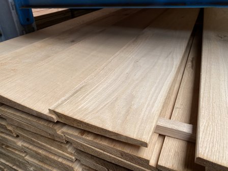 eikenhouten zweeds rabat potdeksel planken 25x170 mm werkend
