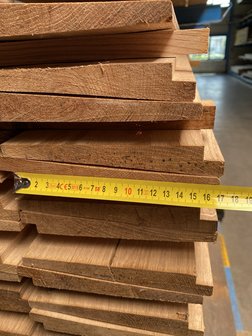 eikenhouten zweeds rabat potdeksel planken 25x170 mm werkend