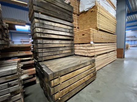 Biels eikenhout onbehandeld 12x21x180 cm