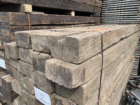 Biels Azobe hardhout onbehandeld gebruikt 14x24x260 cm