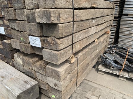 Biels Azobe hardhout onbehandeld gebruikt 14x24x260 cm