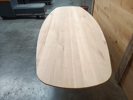 Deens ovaal tafelblad 95x240cm 40mm dikte