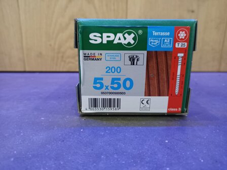 Spax RVS 5x50mm Vlonder