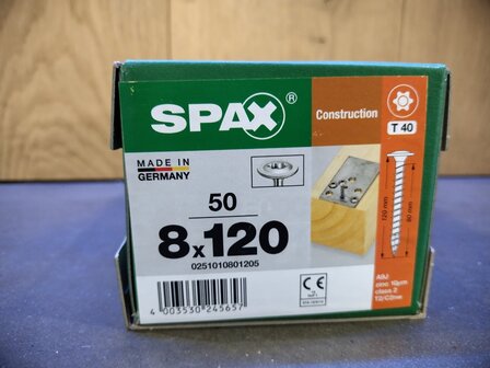 Spax Tellerkop Gegalvaniseerd 8x120mm