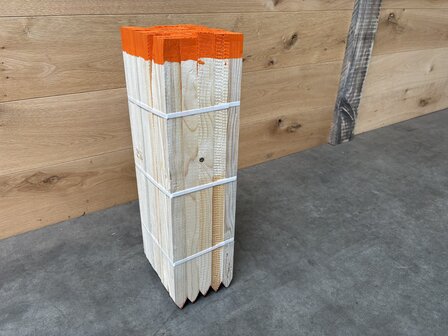 Pikket paal met rode kop 60 cm lengte