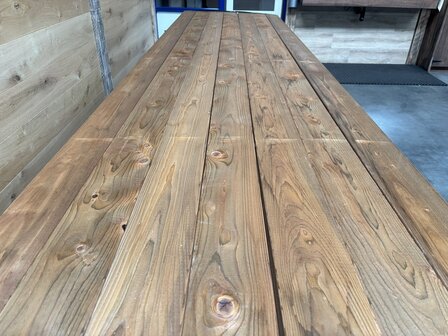 18x145 MM  waxed bruin vurenhouten planken geschaafd 390 cm lang