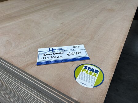 18 mm Hardhouten Multiplex Plaat &ndash; Starplex | Bouwkwaliteit | &euro;60,50