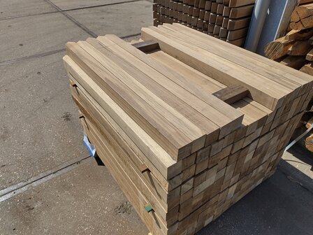 58x58 MM Geschaafd hardhout 100CM lengte