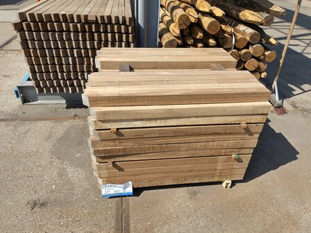 58x58 MM Geschaafd hardhout 100CM lengte