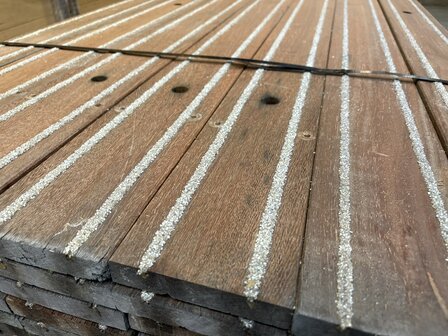 25 mm dik gebruikte antislip grid planken 244 cm div breedte 