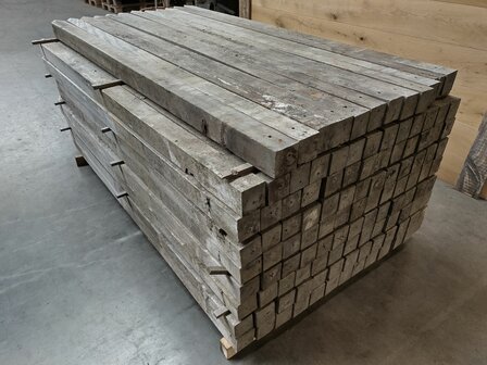 80x80mm hardhout gebruikt 150cm