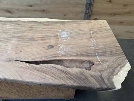Suar boomstam tafelblad A160 98 x 200cm , unieke en massieve tafelblad