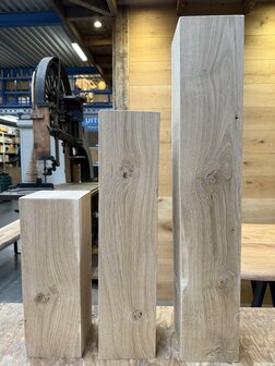 Eikenhout sokkel 140x140MM 60CM hoog