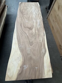 Suar boomstam tafelblad A16 100 x 300cm , unieke en massieve tafelblad