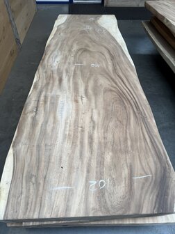 Suar boomstam tafelblad A16 100 x 300cm , unieke en massieve tafelblad