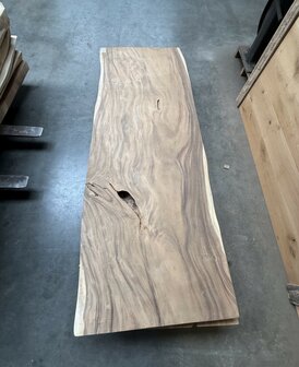 Suar boomstam tafelblad I2 95x250cm , unieke en massieve tafelblad