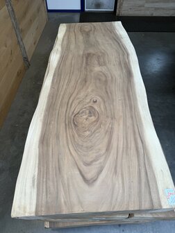 Suar boomstam tafelblad I6 90x250cm , unieke en massieve tafelblad