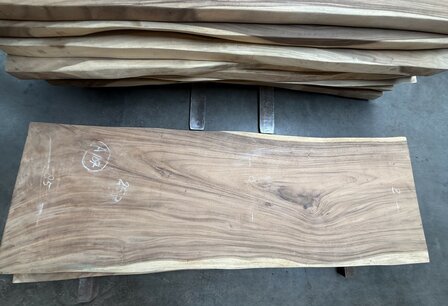 Suar boomstam tafelblad I8 85x250cm , unieke en massieve tafelblad