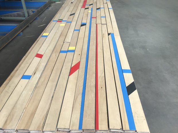 gymzaalvloer 18x57 mm essenhout sportvloer 