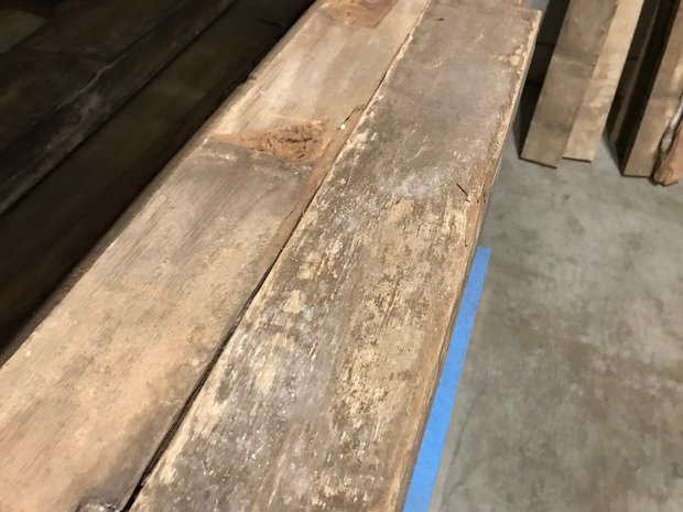 Teak planken (java) ,gebruikt prachtig voor boten of meubel