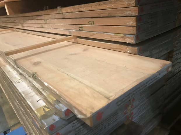 Grenen 18x200 mm meubel paneel houten meubelpaneel 385 cm lang