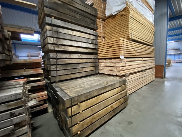 Biels eikenhout onbehandeld 12x21x180 cm