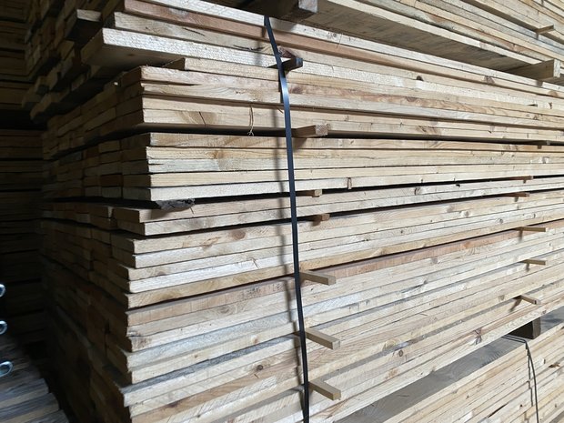 niet Gevlekt Noord 22x140 mm vuren houten plank fijn bezaagd 295 cm lang - Van Hameren  Houthandel