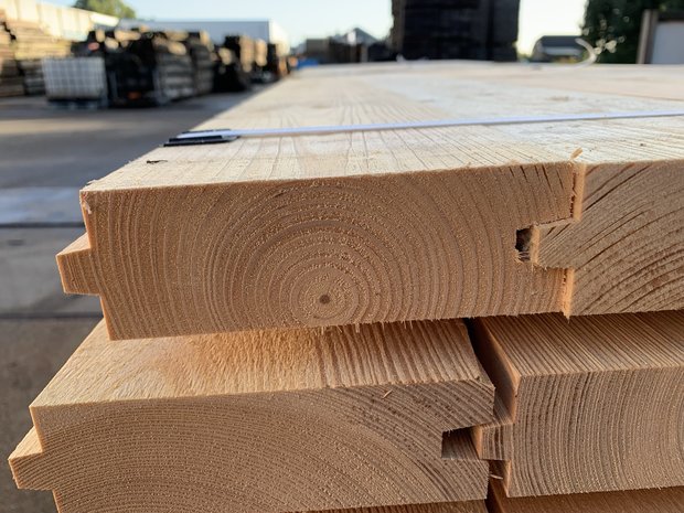 met tijd regenval Pidgin 5 cm grenen damwand planken / bekisting hout - Van Hameren Houthandel