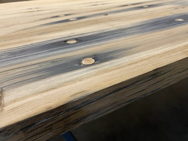 Spoorplanken tafelblad 40 mm  92.35x325 eikenhout
