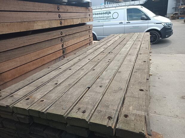 44x115 mm x 3300 mm gebruikte hardhouten gording