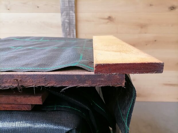 Combi vuren- en hardhouten beschoeiingsschot 100x250 cm