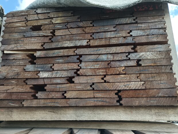 Hardhout 4cm damwand 400cm