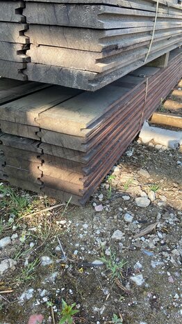 Partij nieuw 5 cm dik damwand  15 BM x 500 cm FSC