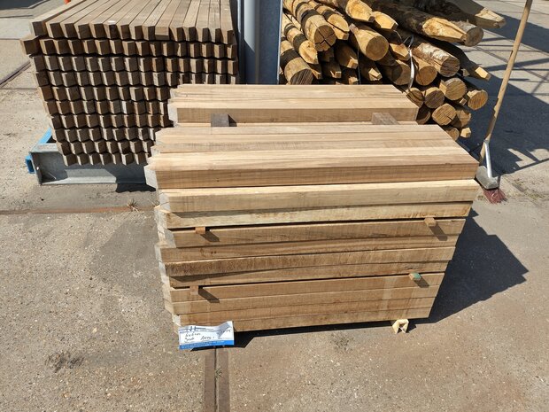 58x58 MM Geschaafd hardhout 100CM lengte