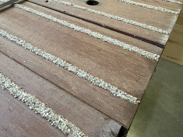 25 mm dik gebruikte antislip grid planken 244 cm div breedte 