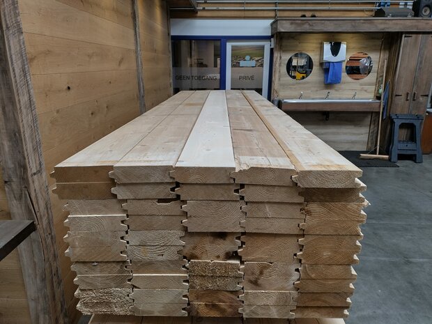 6x20cm vuren damwand gebruikt 360cm 