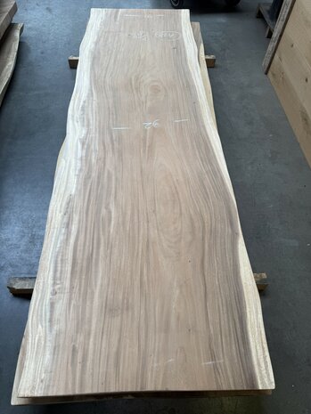 Suar boomstam tafelblad A9 90 x 300cm , unieke en massieve tafelblad