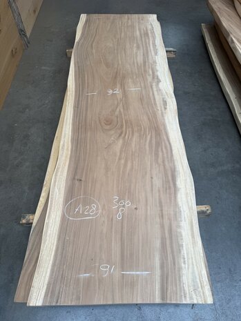 Suar boomstam tafelblad A9 90 x 300cm , unieke en massieve tafelblad
