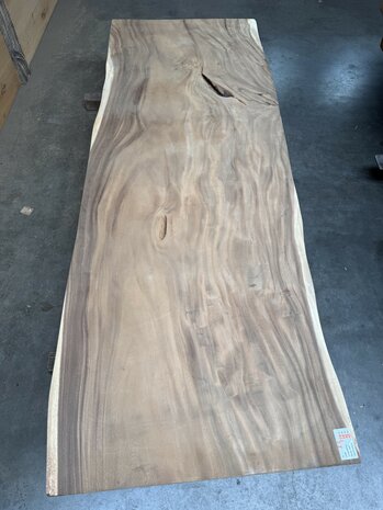 Suar boomstam tafelblad I2 95x250cm , unieke en massieve tafelblad