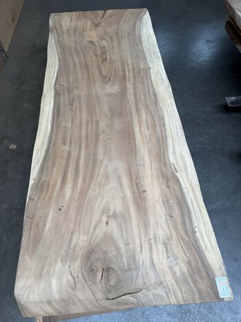 Suar boomstam tafelblad I3 95x250cm , unieke en massieve tafelblad