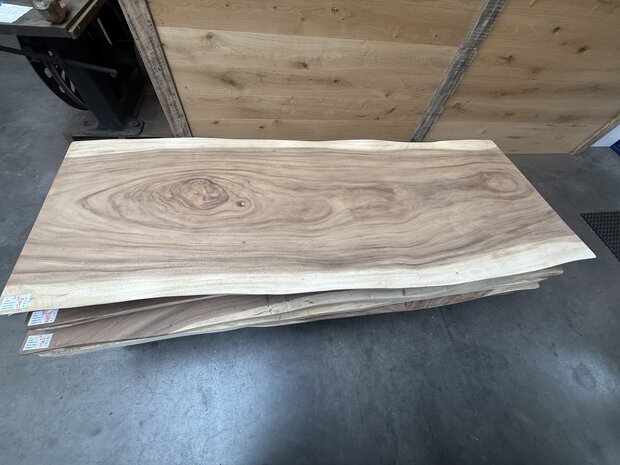 Suar boomstam tafelblad I6 90x250cm , unieke en massieve tafelblad