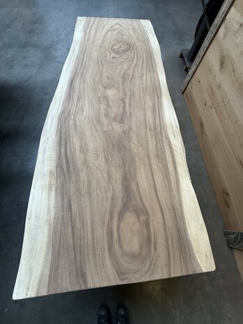 Suar boomstam tafelblad I6 90x250cm , unieke en massieve tafelblad