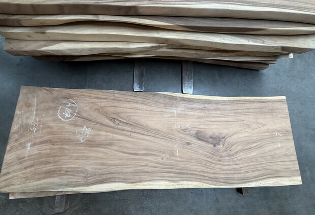 Suar boomstam tafelblad I8 85x250cm , unieke en massieve tafelblad