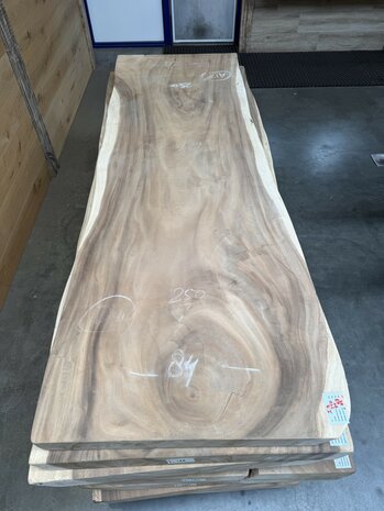 Suar boomstam tafelblad I9 85x250cm , unieke en massieve tafelblad