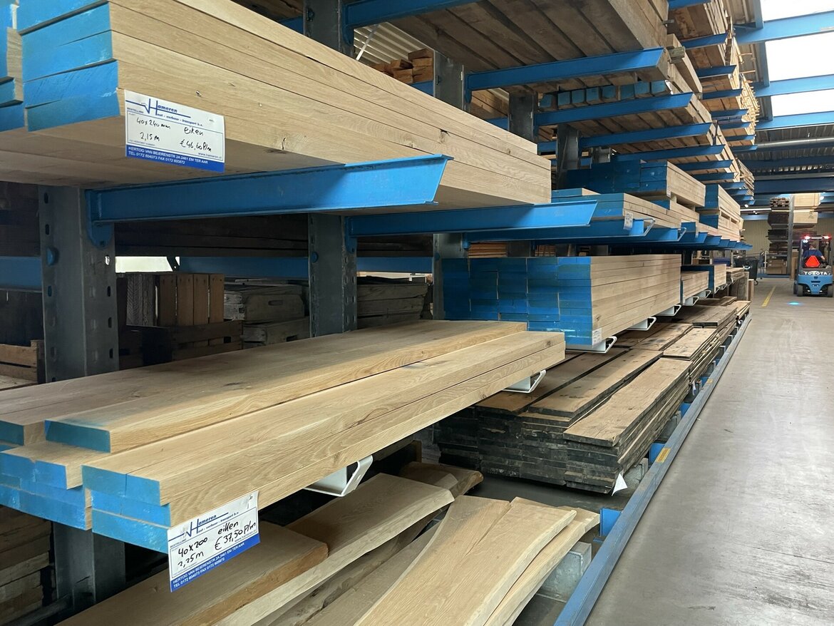 Geschaafde-eiken-planken-Gedroogd