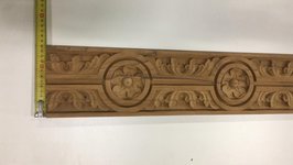Nr 10  teak snijwerk  20 x 140 mm sierlijst
