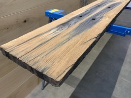 30x250 mm eikenhouten spoorplanken 260 cm lengte - 120410